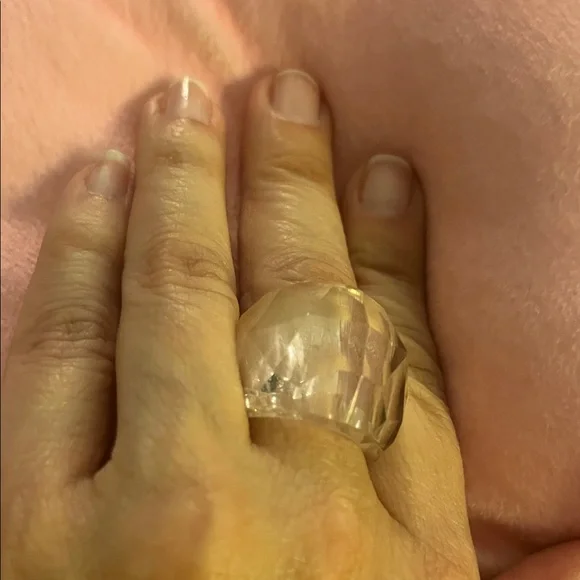 21# Clear Geometric Statement Ring - Picture 3 of 10